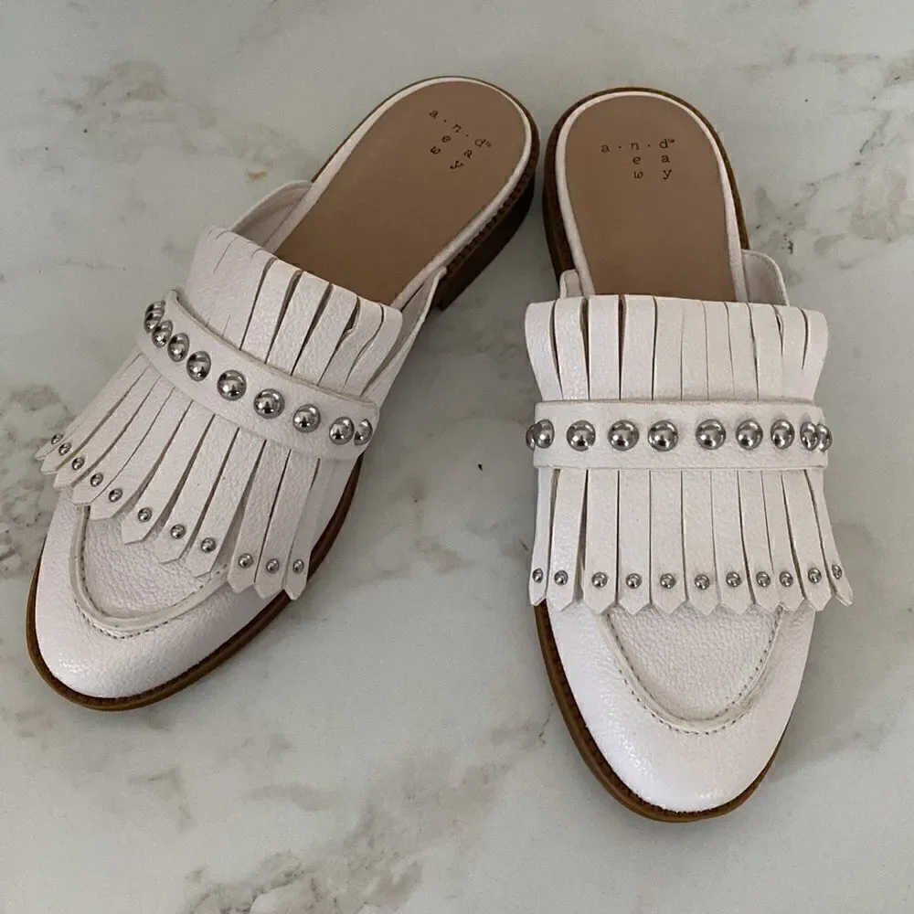 A new day white loafers